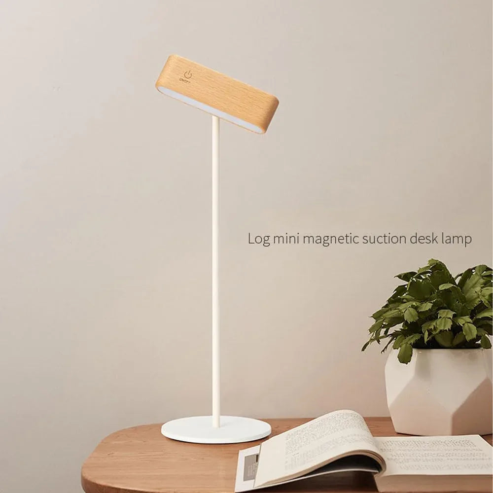 Audara-Minimalist Magnetic Adjustable Angle Solid Wood Desk Light Creative Rechargeable Handheld Small Wall Lamp Desk Lamp Dorm Room Dorm Room Bedroom Bed Small Table Lamp Restaurant Lighting Fixture