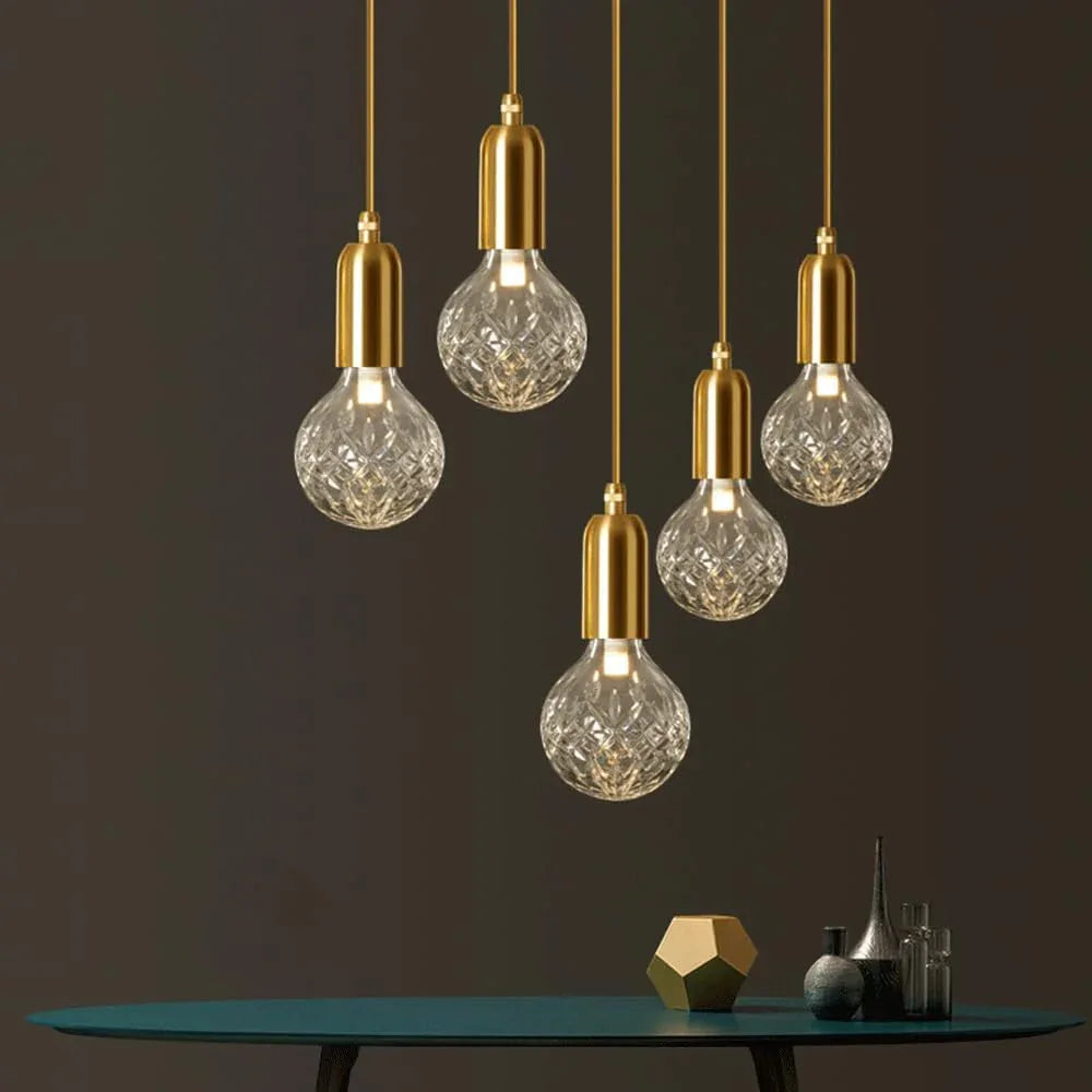Audara-Crystal Pendant Light, 3.5 Inches In Diameter, Bulb-shaped Chandelier, Modern And Luxurious Style, Suitable For Various Lighting Applications Including Hotels, Restaurants,Kitchen Islands,And B