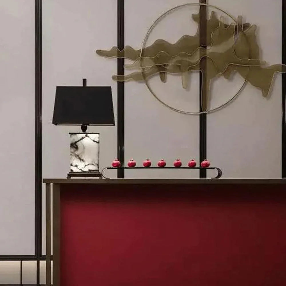 Audara-Creative Simple Bed Head Desk Light Retro Elegant Old Made Marble Desk Lamp Tea House Study Office Table Lamp Farmhouse Rural Villa Showroom Model House Lighting Fixture