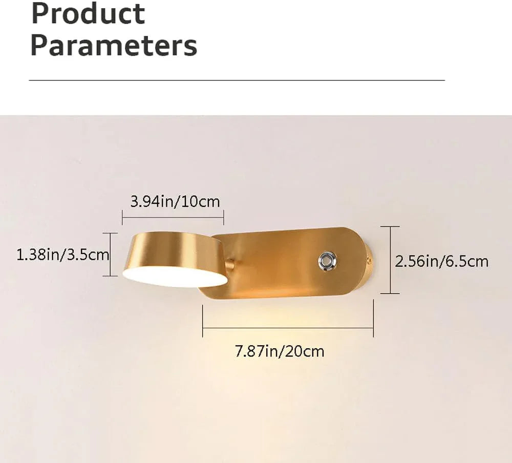 Audara-Scandinavian Full Copper Wall Lamp Living Room Bedroom Backdrop Wall Lights Mid Century Style Sensor LED Sconces Corridor Aisle Stairs Mounted Lighting Fixture