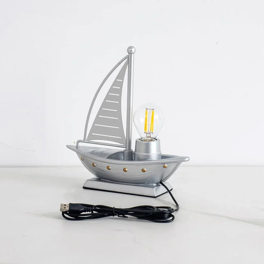 Audara-High-end Creative Sailboat Metal Desk Light Ambient Sense Bedroom Boys Girls Children's Room Desk Lamp Living Room Study Office Decoration Table Lamp Hotel Club Model House Lighting Fixture