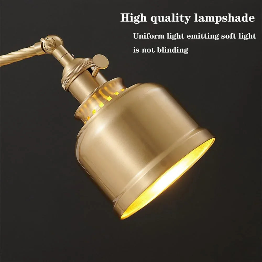 Audara-Scandinavian Modern Bedroom Study Desk Light Luxury Creative Adjustable Angle Knob Switch Walnut Copper Desk Lamp Living Room Office Study Table Lamp Club Cafe Dining Room Lighting Fixture