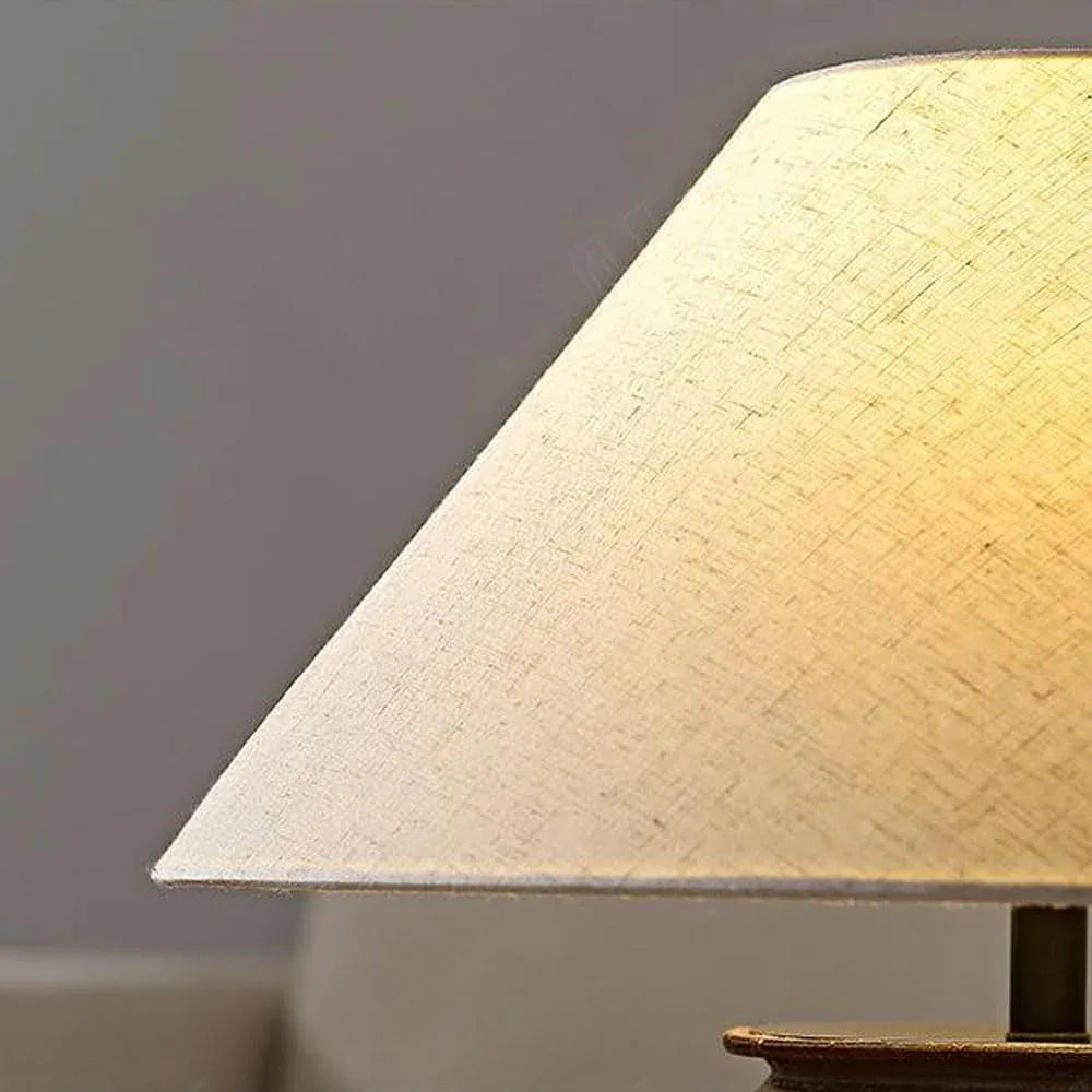 Audara-Japanese Wabi-sabi Tea House Study Living Room Desk Light Natural Vintage Pottery Desk Lamp Club Coffee Shop Hotel Front Desk Table Lamp Farmhouse Cottage Rustic Lighting Fixture
