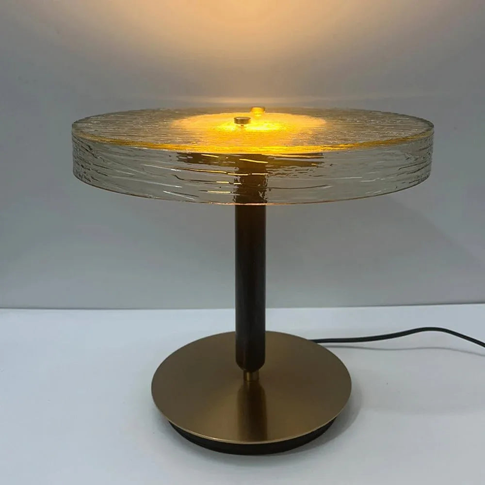 Audara-Postmodern Fashion Living Room Bedroom Study Desk Light Cosy Sofa Side Counter Bedside Desk Lamp Simple Striped Glass Table Lamp Cafe B&B Restaurant B&B Farmhouse Lighting Fixture