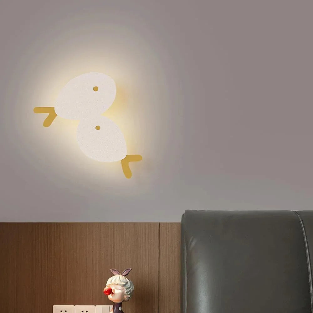 Audara-Children's Room Little Fish Art Wall Lamp Bedroom Bedside LED Wall Lights Creative Cream Wind Entryway Sconces Living Room Study Stairs Mounted Lighting Fixture