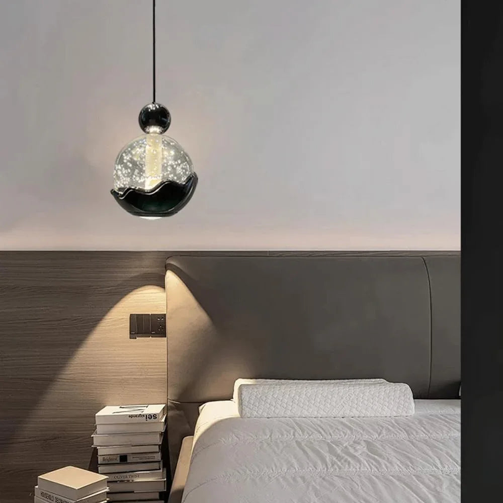 Audara-4-in Crystal Pendant Light, Decorative Lighting Fixture, Bohemian Style, European Minimalist Style, Suitable for Bedrooms, Hotel Entryways, Kitchen Islands, and Other Scenarios.