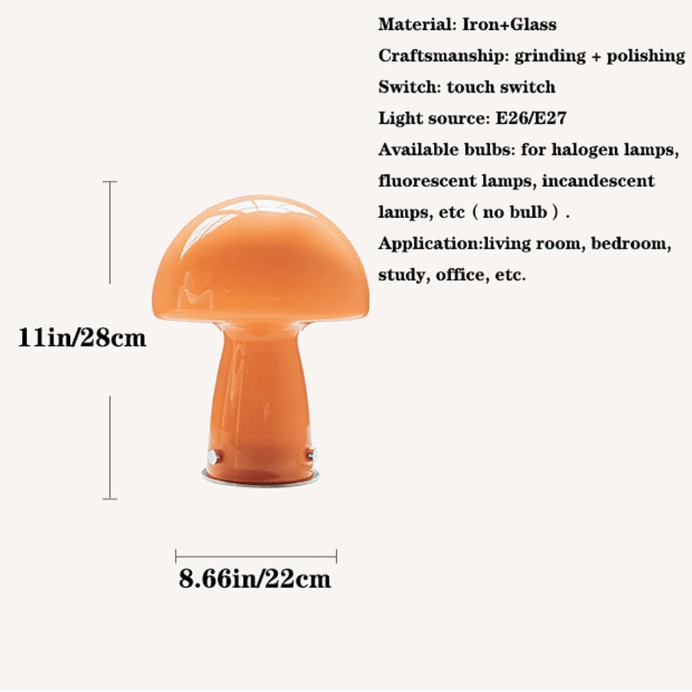 Audara-Romantic Cozy Bedroom Bedside Desk Light French Orange Glass Desk Lamp Study Living Room Counter Makeup Table Lamp Hotel B&B Coffee Shop Bar Decoration Lighting Fixture
