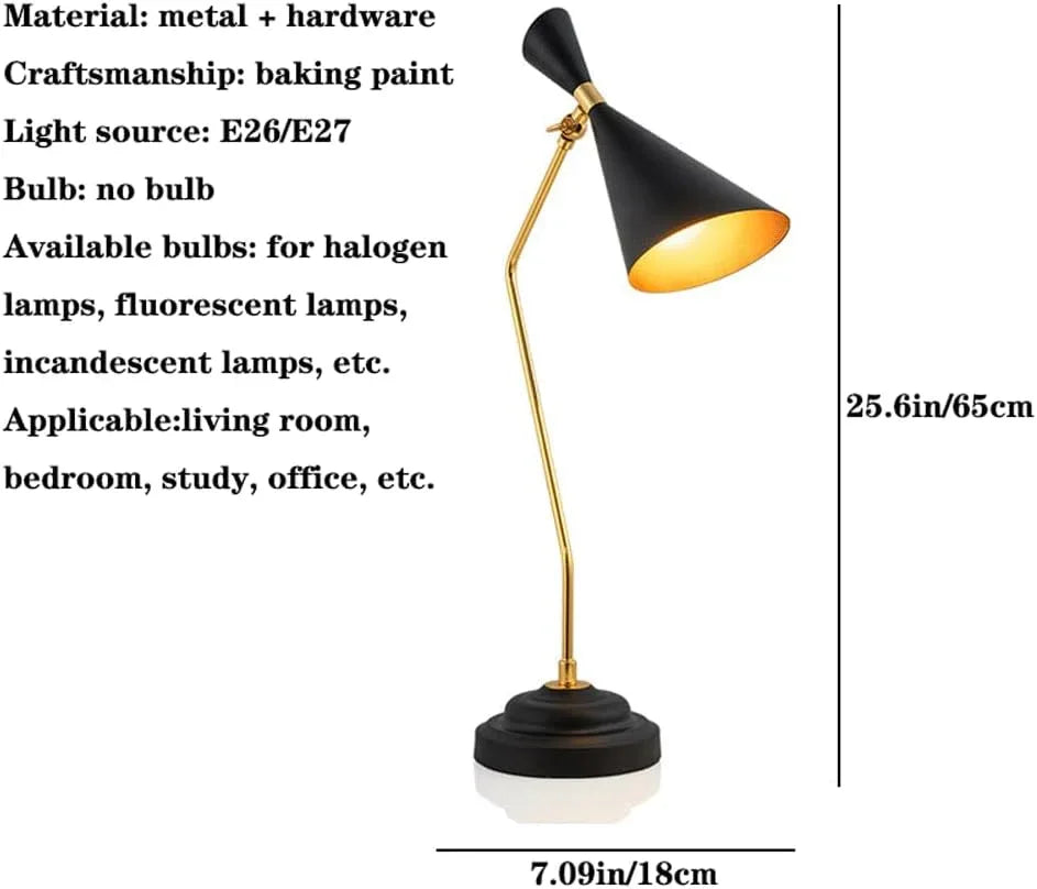 Audara-Modern Creative Bedroom Bedside Reading Desk Light Fashion Personalized Adjustable Angle Metal Desk Lamp Warehouse Living Room Workstation Study Room Table Lamp Dormitory Bar Lighting Fixture