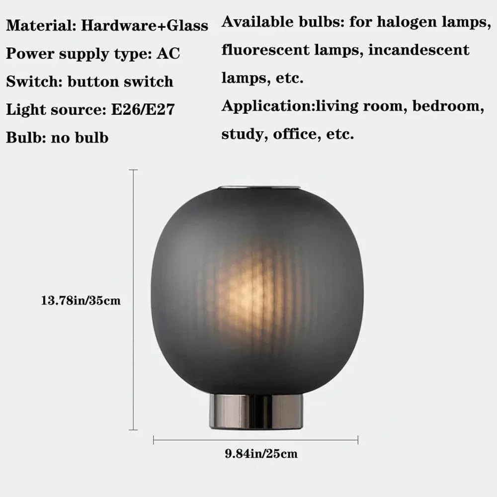 Audara-Postmodern Simple Model House ShowroomDesk Light Personalized Fashion Spherical Glass Desk Lamp Bedroom Living Room Showcase Sofa Table Lamp Cafe Hotel Lounge Lighting Fixture