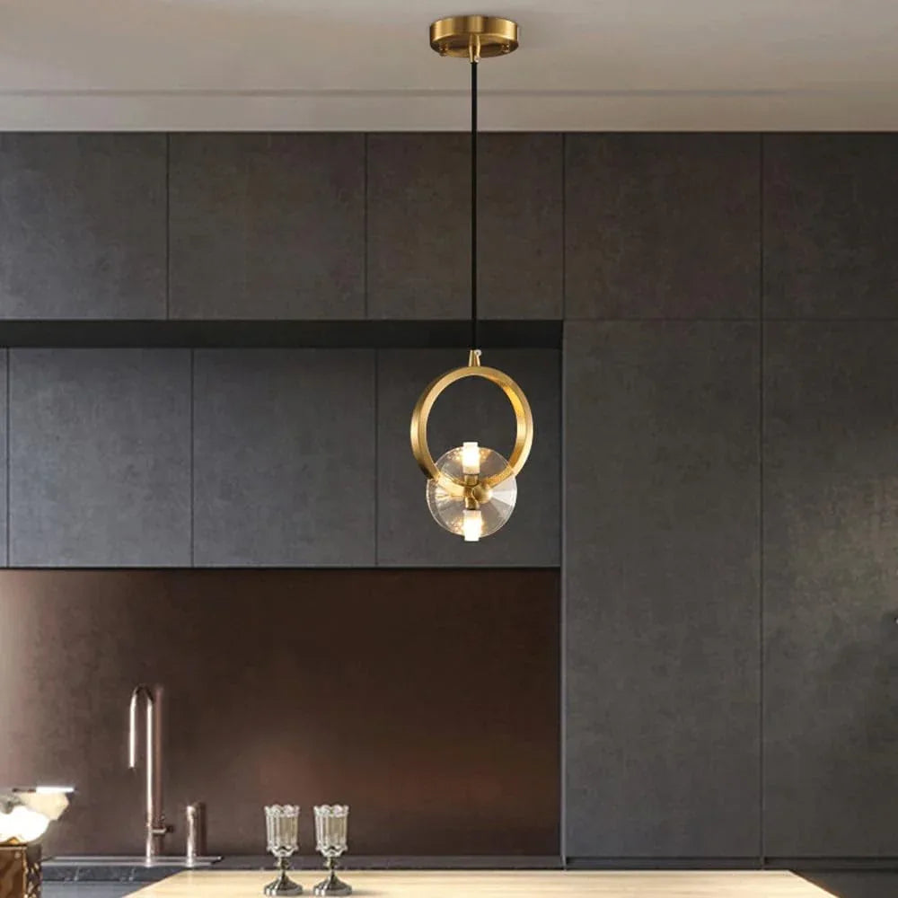 Audara-Crystal Pendant Light, 6-inch, Bohemian Style, Creative Decorative Lamp, Suitable for Various Spaces Such As Bedrooms, Hotels, Studies, Living Rooms, Kitchen Islands, and Entryways.