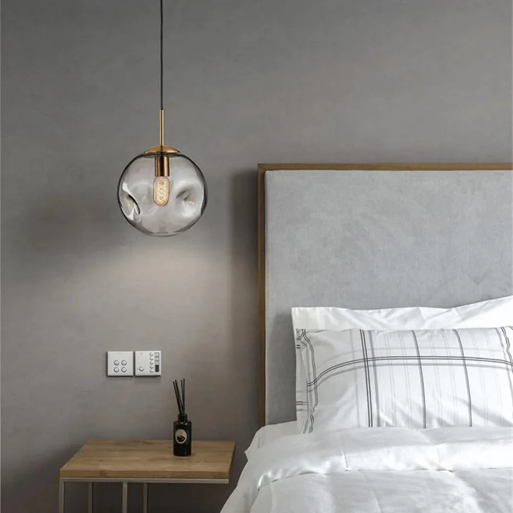 Audara-10-inch Glass Pendant Lights, Spherical Decorative Lamps, Bohemian Style, European Minimalist Style, Suitable For Bedrooms, Hotels, Restaurants, Entryways, Kitchen Islands, And Other Scenarios.