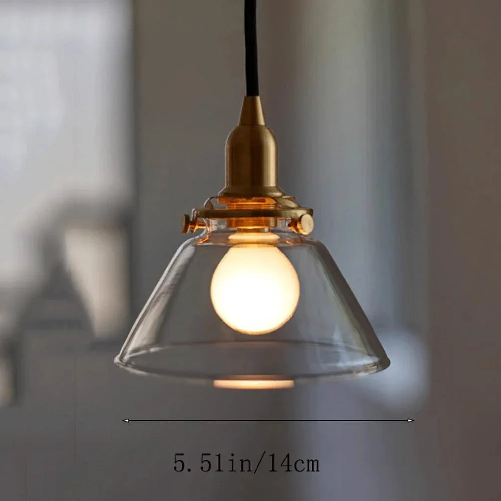 Audara-5-inch Glass Pendant Lights, Retro Style, Suitable for Various Lighting Scenarios Such As Tea Restaurants, Hallways, Balconies, Living Rooms, Hotel Entrances, and Cafes.