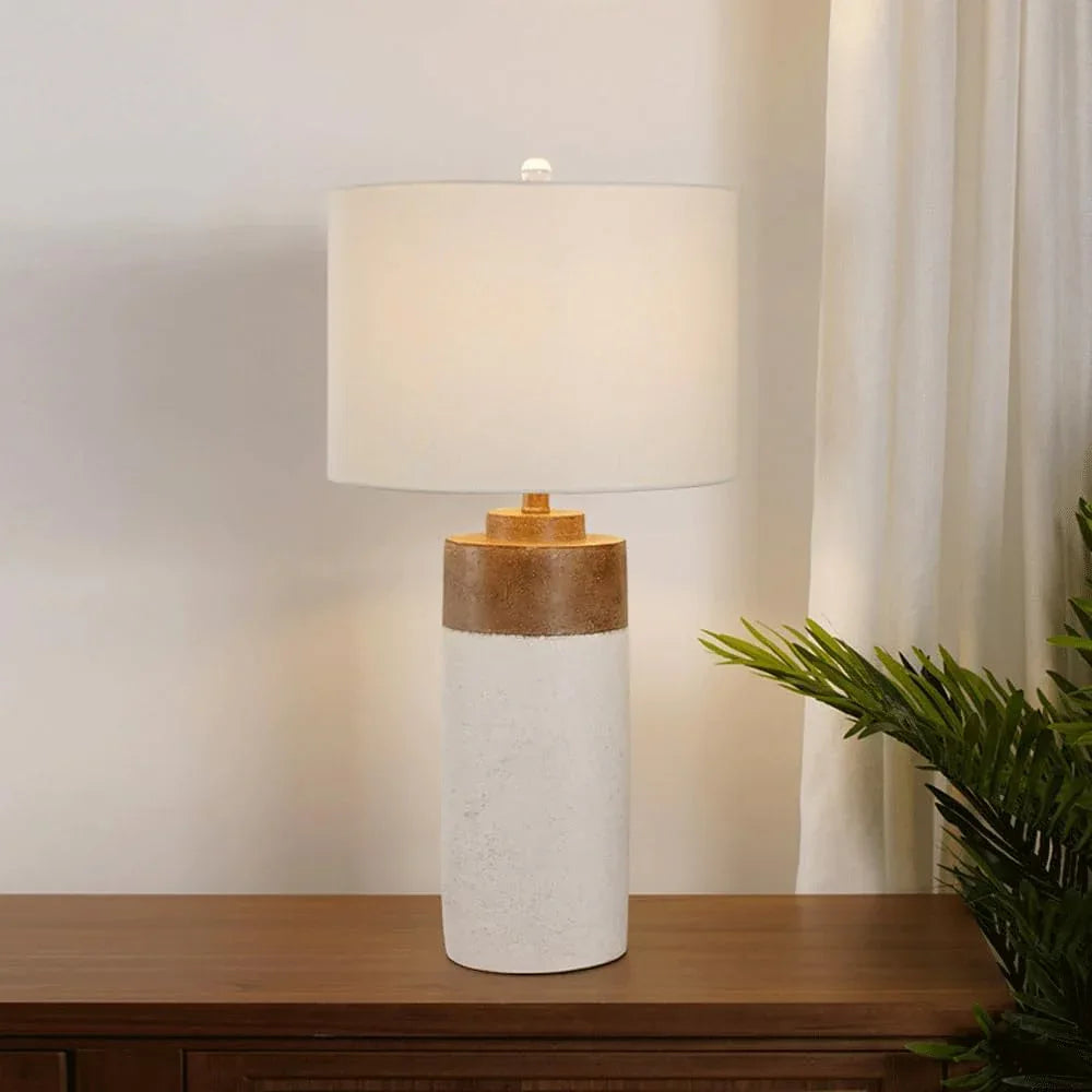 Audara-Minimalist Style Guest Room Study Desk Light Advanced Sense Cement Fabric Desk Lamp Bedroom Bedside Living Room Next To Sofa Lighting Fixture Farmhouse Hotel Front Desk Club Decoration Table Lamp