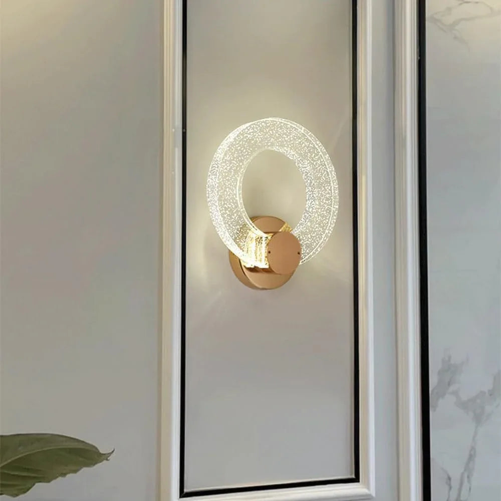 Audara-Scandinavian Light Luxury Art Wall Lamp Bedroom Bedside Crystal Wall Lights Living Room Dining Room Background Wall Sconces Aisle Dresser LED Mounted Lighting Fixture