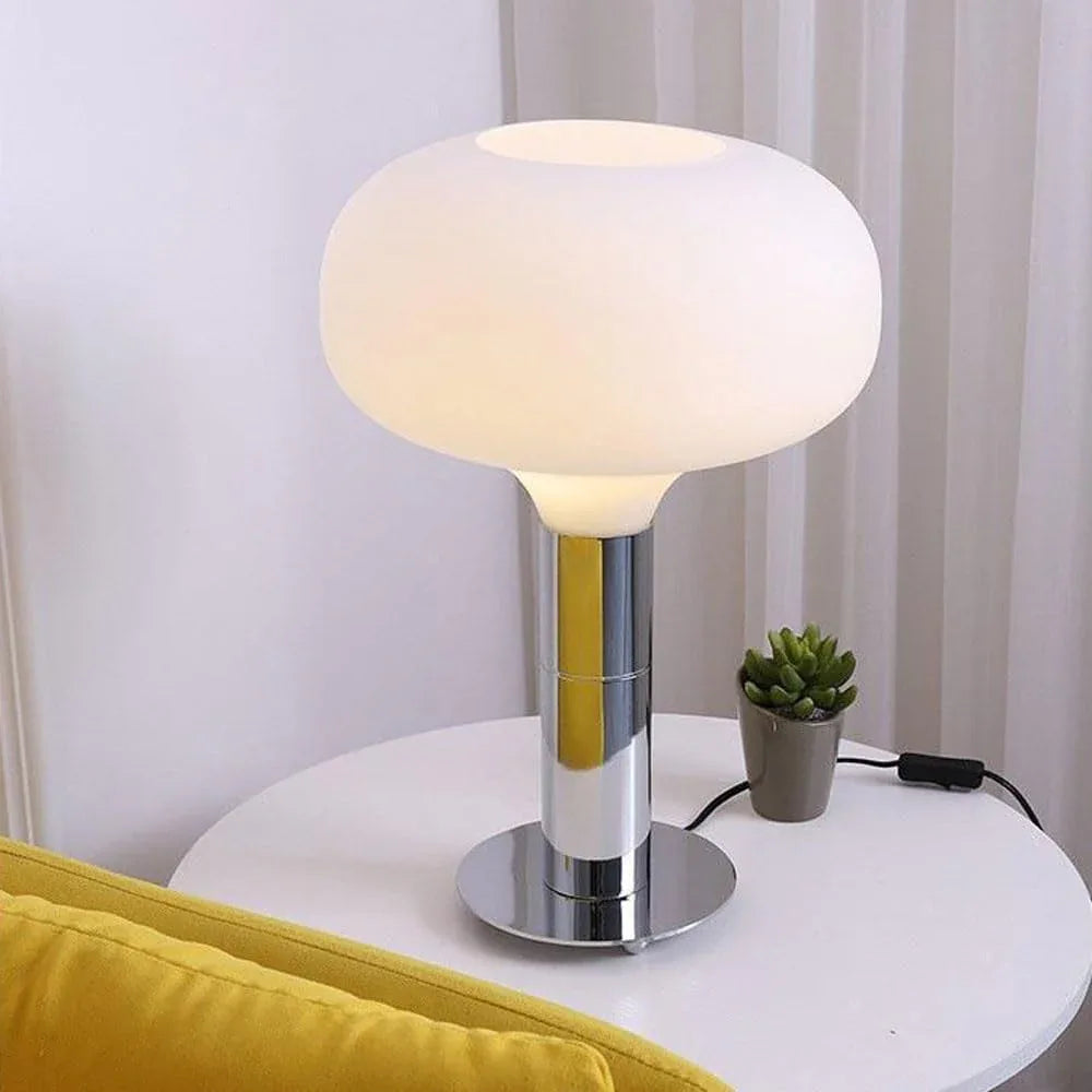 Audara-Simple Creative Bedroom Bedside Desk Light Chinese Retro Metal White Frosted Glass Desk Lamp Hotel Coffee Shop Restaurant Table Lamp Sample Room Backdrop Villa Lighting Fixture