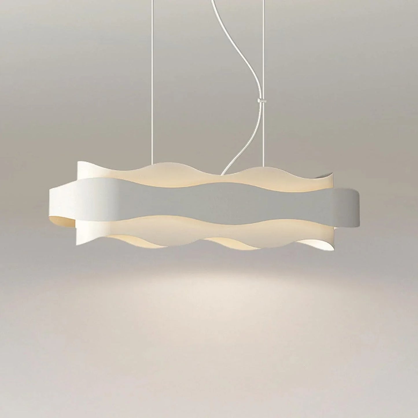 Audara-Iron Art Acrylic Pendant Light Modern Simple Adjustable Hanging Lamp LED Creative Bar Dining Room Chandelier Scandinavian Ins Style Bedroom Study Lighting Fixture