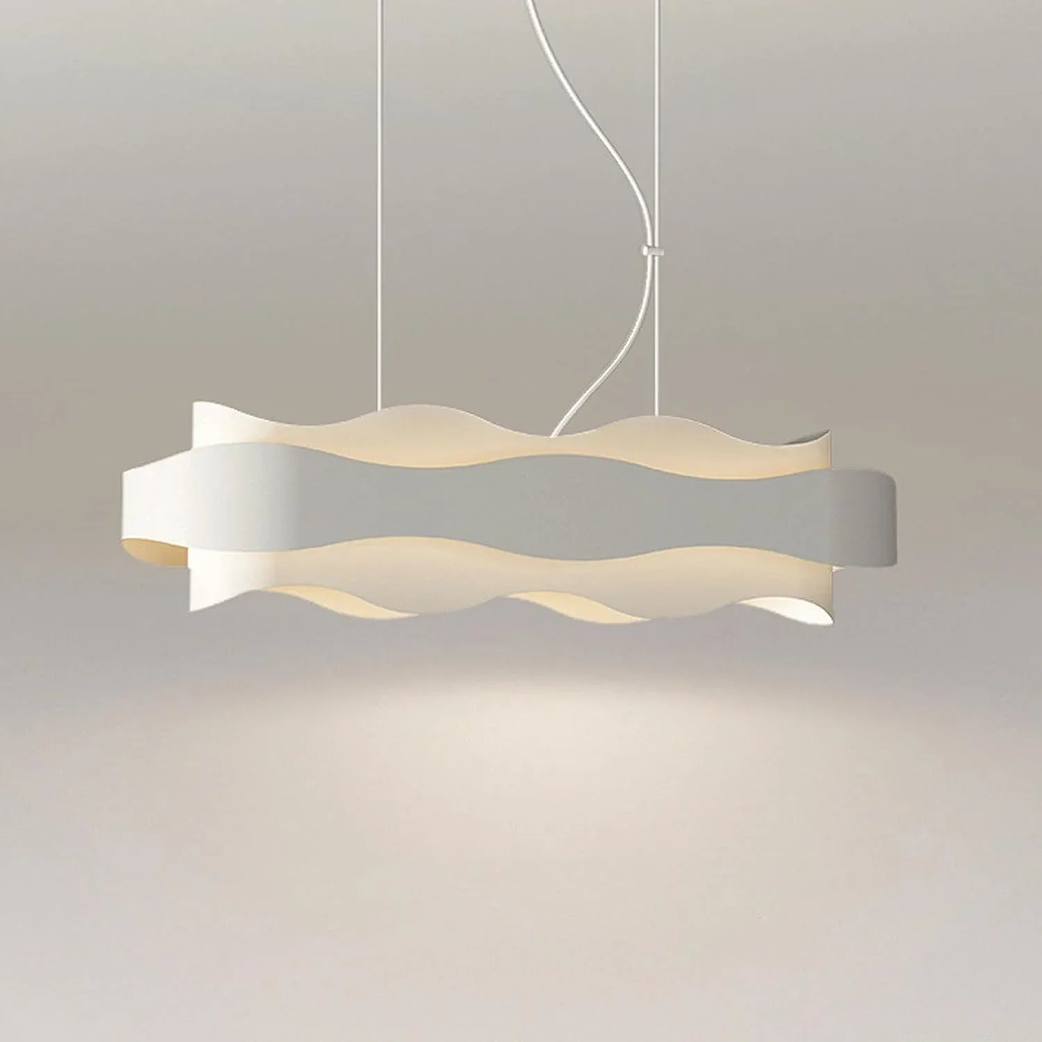 Audara-Iron Art Acrylic Pendant Light Modern Simple Adjustable Hanging Lamp LED Creative Bar Dining Room Chandelier Scandinavian Ins Style Bedroom Study Lighting Fixture