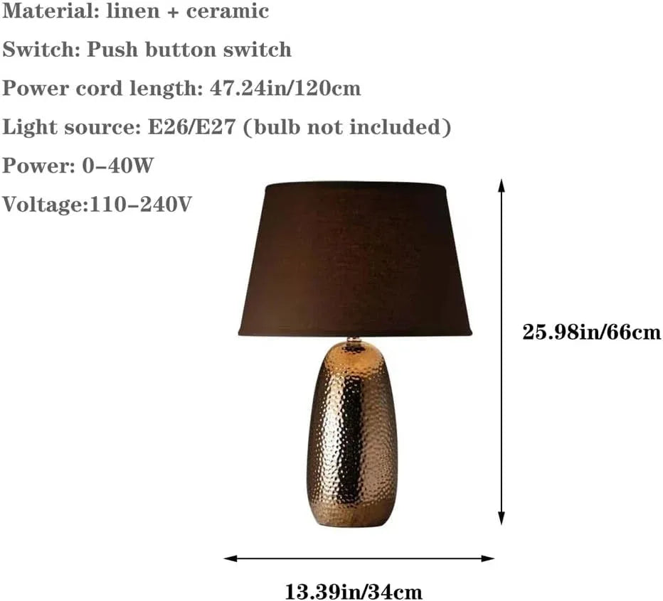 Audara-Modern American Sample Room Bedroom Desk Light Living Room Sofa Beside Office Desk Lamp Apartment Villa Restaurant Coffee Shop Decorative Table Lamp Simple Luxury Fabric Ceramic Lighting Fixture