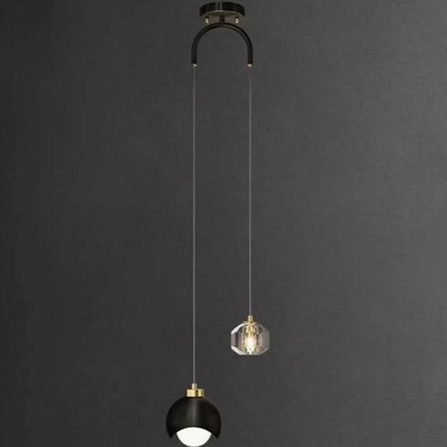 Audara-Crystal Pendant Light, Small-Sized Decorative Bedroom Chandelier, Modern and Light Luxury Style, Suitable for Various Spaces Such As Hotels, Kitchen Islands, Entryways, and Cafes