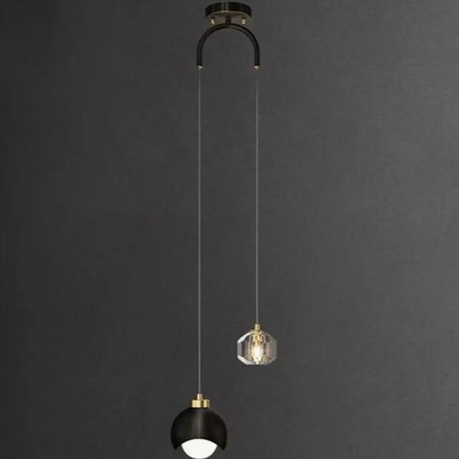 Audara-Crystal Pendant Light, Small-Sized Decorative Bedroom Chandelier, Modern and Light Luxury Style, Suitable for Various Spaces Such As Hotels, Kitchen Islands, Entryways, and Cafes A