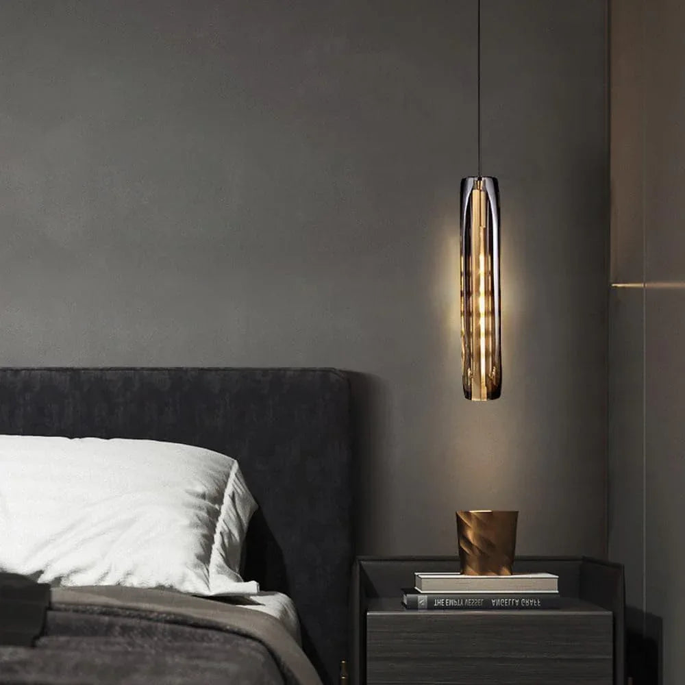 Audara-Crystal Pendant Light, 2.7 Inches in Diameter, Long Decorative Chandelier, Modern and Luxurious Style, Suitable for Various Places Such As Hotels, Restaurants, Kitchen Islands, and Bedrooms.