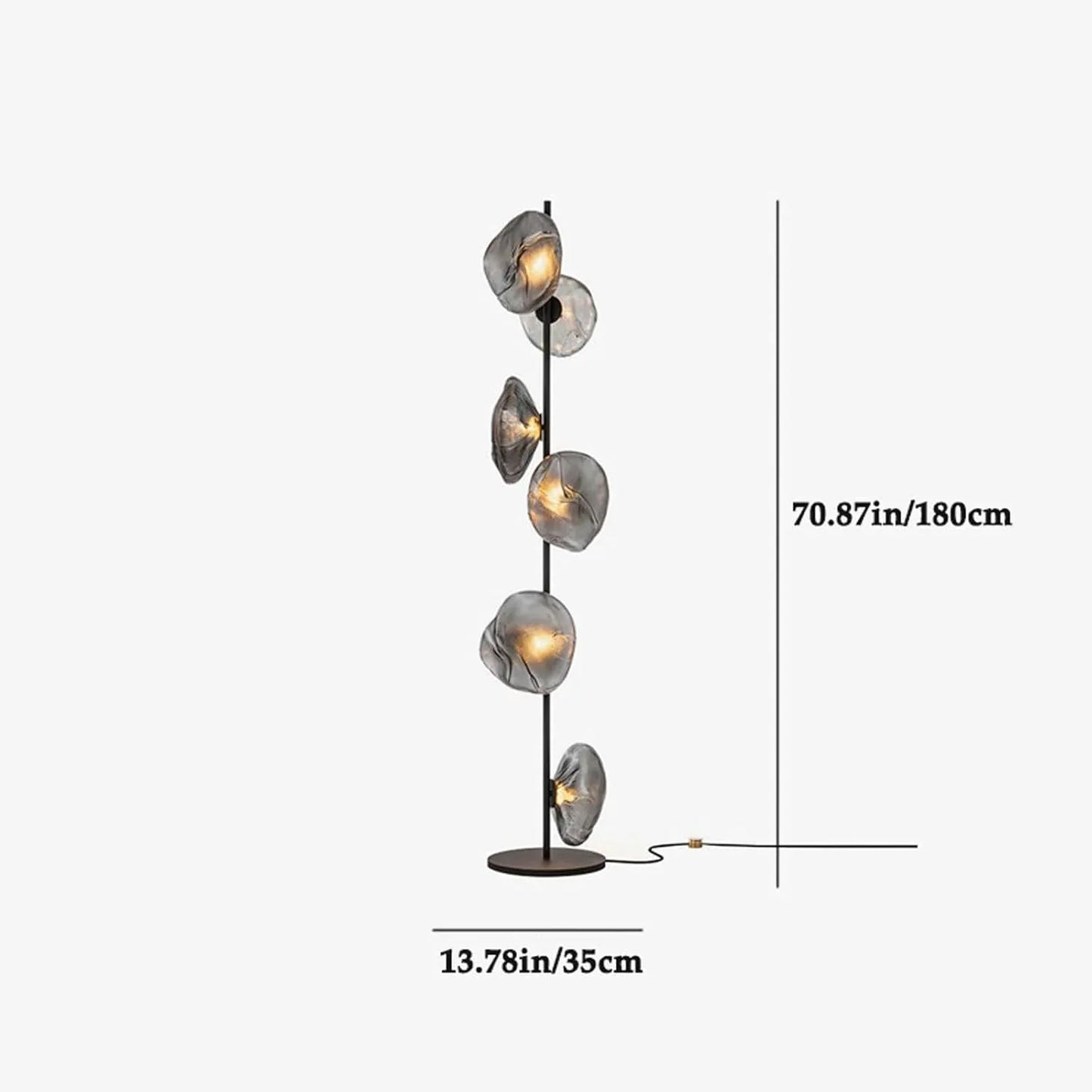 Audara-Italian Light Luxury Corridor Living Room Floor Lamp 3/6 Light Source Simple Bedroom Bedside Standing Lamp Office Backdrop Torchiere Showroom Villa Decoration Lighting Fixture