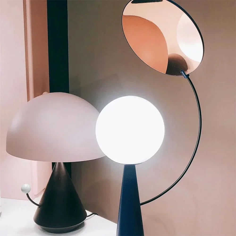 Audara-Creative Modern Bedroom Bedside Desk Light Minimalist Metal Spherical White Glass Desk Lamp Cosy Study Apartment Dormitory Office Table Lamp Restaurant Bar Decoration Lighting Fixture