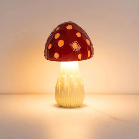 Audara-High-end Ambience Bar Coffee Shop Dining Room Desk Light Creative Bedroom Study Room Desk Lamp Cute Mushroom Type Resin Table Lamp Florist Model House Amusement Park Kindergarten Lighting Fixture