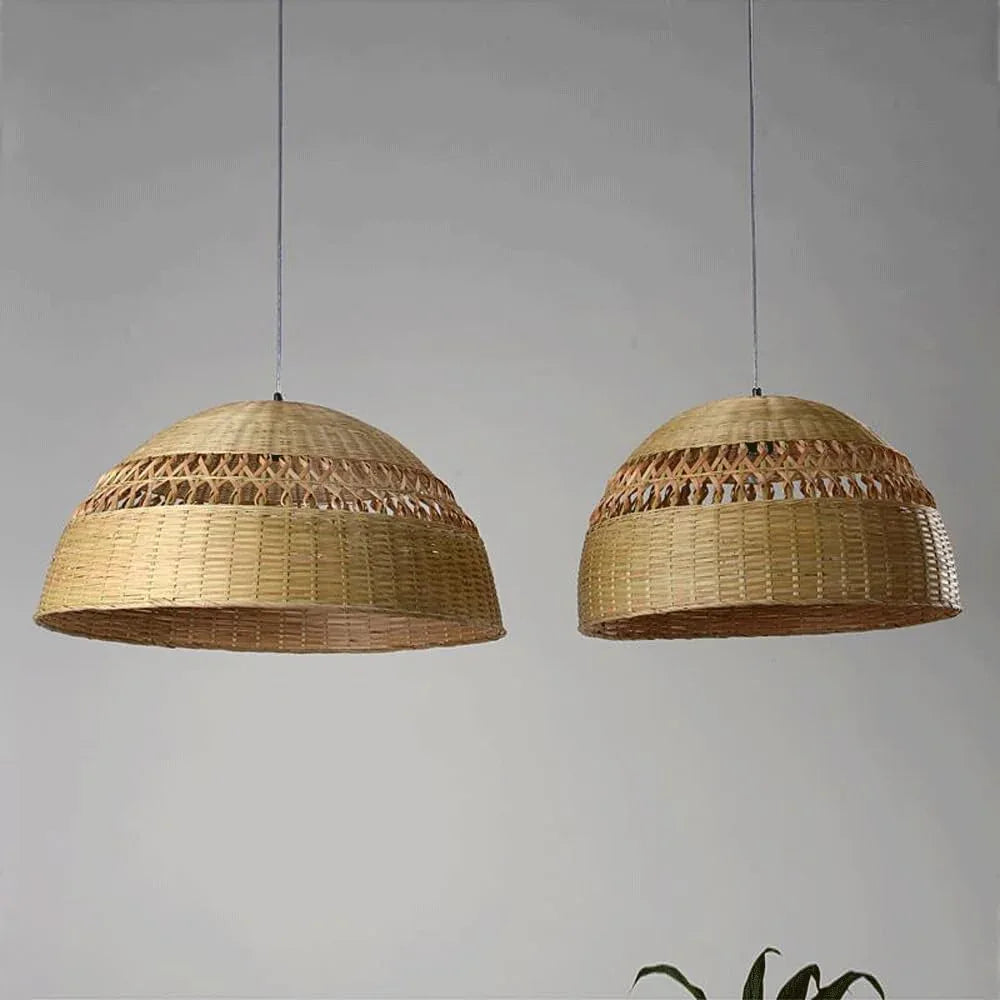 Audara-24-inch Woven Pendant Light Bohemian, Wabi-Sabi, Nordic Multi-Style Ceiling Light Fixture Retro Lamp Suitable for Bedrooms, Hotels, Study Rooms, Dining Areas, Entryways, and More