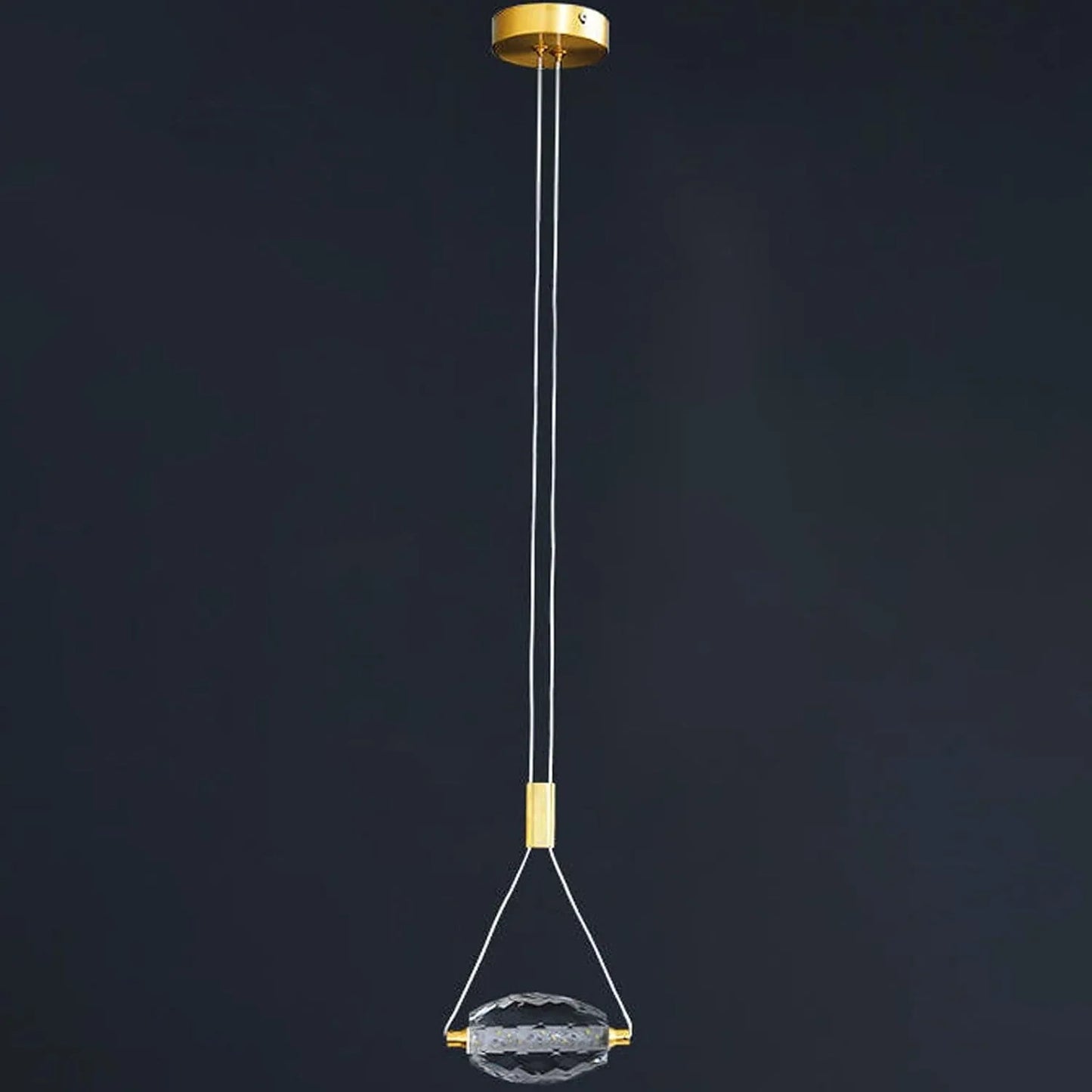 Audara-Small Crystal Pendant Light With Metallic Copper Accents, A Bedroom Bedside Decorative Lamp That Cleverly Blends Minimalist And Bohemian Styles. Suitable For Dining Rooms, Living Rooms, Entrywa
