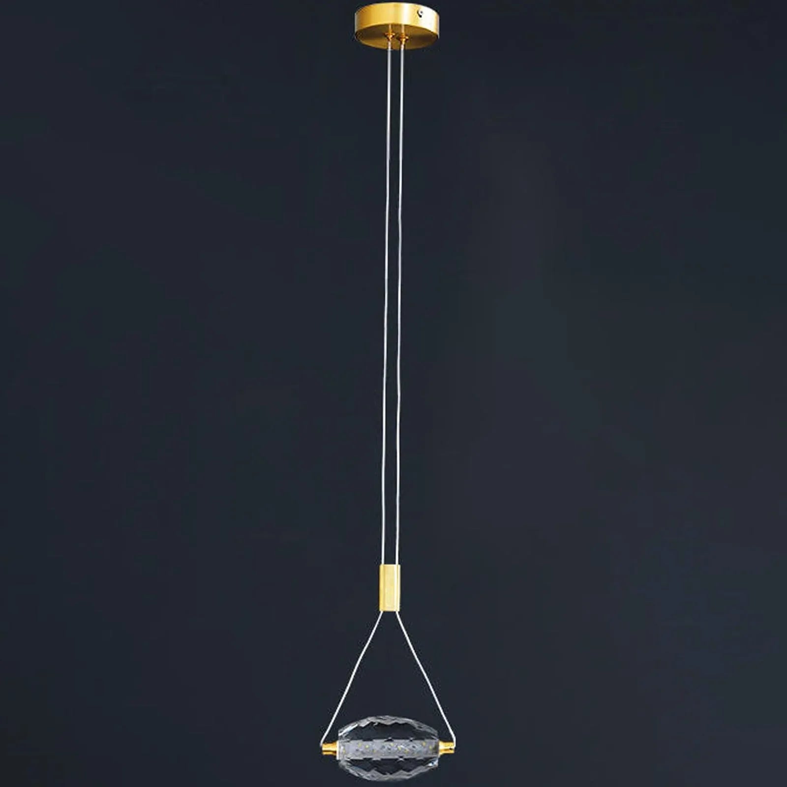 Audara-Small Crystal Pendant Light With Metallic Copper Accents, A Bedroom Bedside Decorative Lamp That Cleverly Blends Minimalist And Bohemian Styles. Suitable For Dining Rooms, Living Rooms, Entrywa A