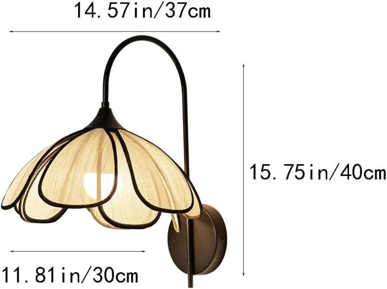 Audara-French Cream Wind Wall Lamp Scandinavia Simple Dining Room Wall Lights Living Room Bedroom Premium Sense Sconces Medieval Style Petal Decoration Mounted Lighting Fixture