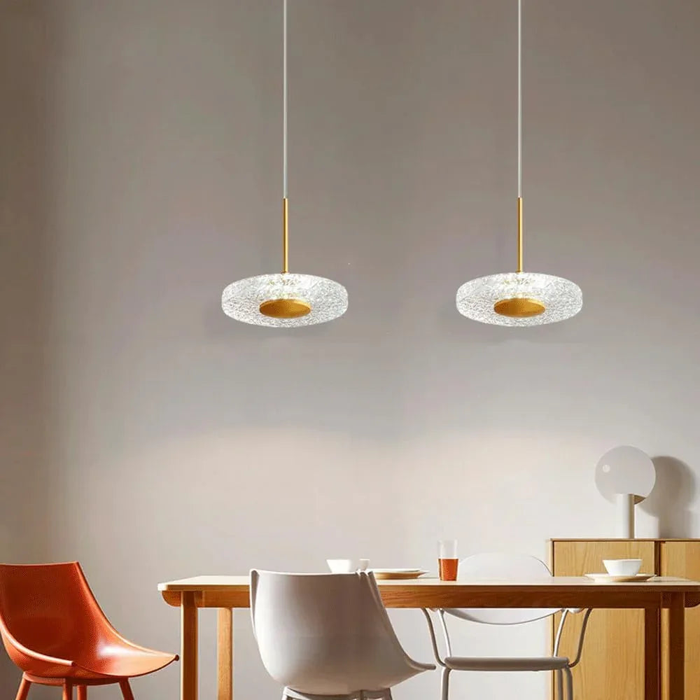 Audara-4-in Crystal Pendant Light, Decorative Lighting Fixture, Bohemian Style, European Minimalist Style, Suitable for Bedrooms, Hotel Entryways, Kitchen Islands, and Other Scenarios.