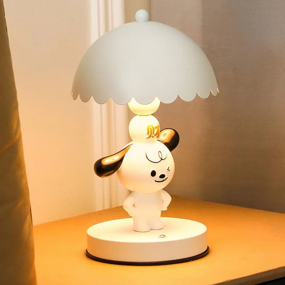 Audara-Creative Cute Puppy Shape Metal Resin Desk Light Warm Ambience Dormitory Apartment Office Decoration Desk Lamp Restaurant Drinking Shop Children's Shop Table Lamp Living Room Bedroom Lighting Fixture