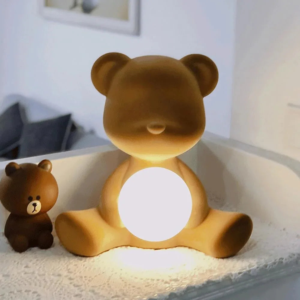 Audara-Modern Italian Bedroom Kids Room Desk Light Creative Bear Resin Desk Lamp Living Room Boys Room Girls Room Study Room Table Lamp Cafe Hotel Amusement Park School Lighting Fixture