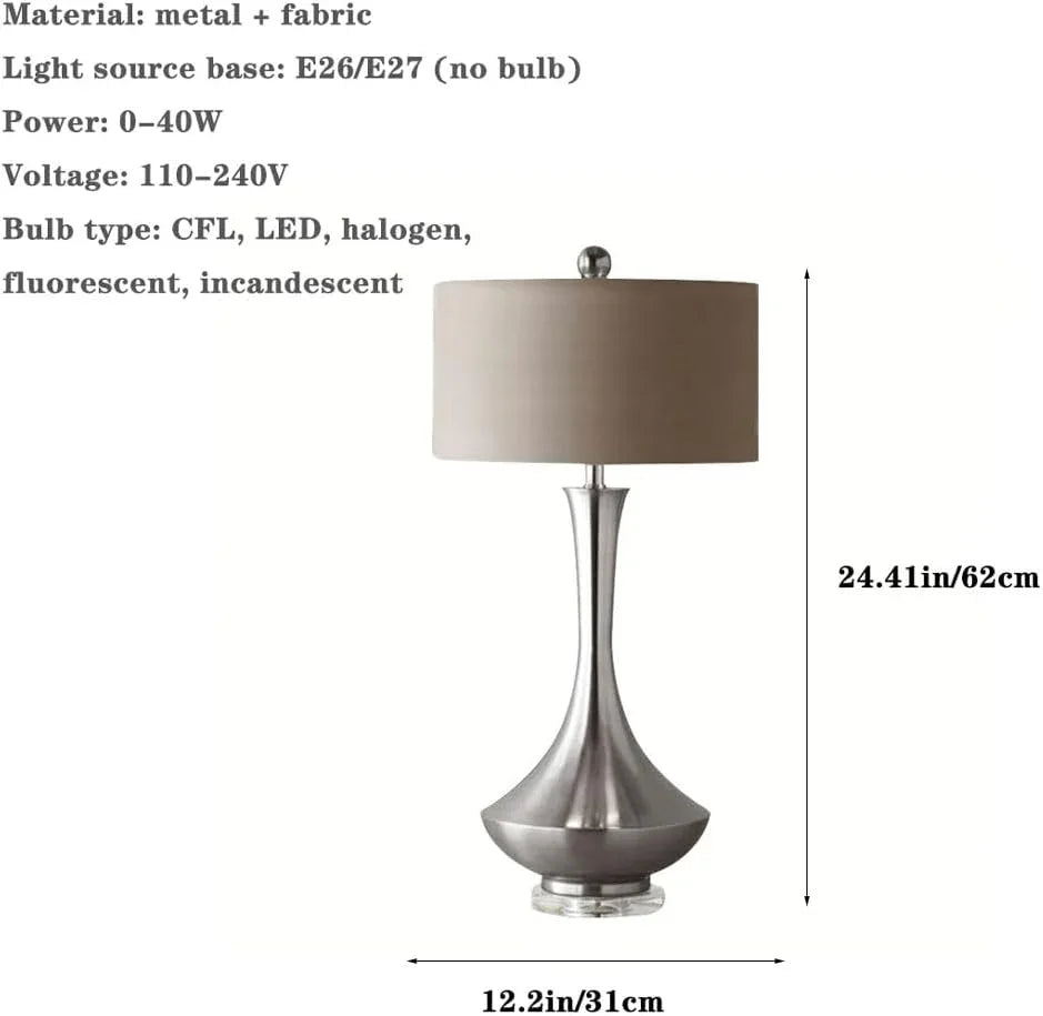 Audara-American Simple Living Room Study Office Desk Light Personalized Creative Fabric Metal Desk Lamp Hotel Cafe Restaurant Table Lamp Model Room Mall Front Desk Decoration Lighting Fixture