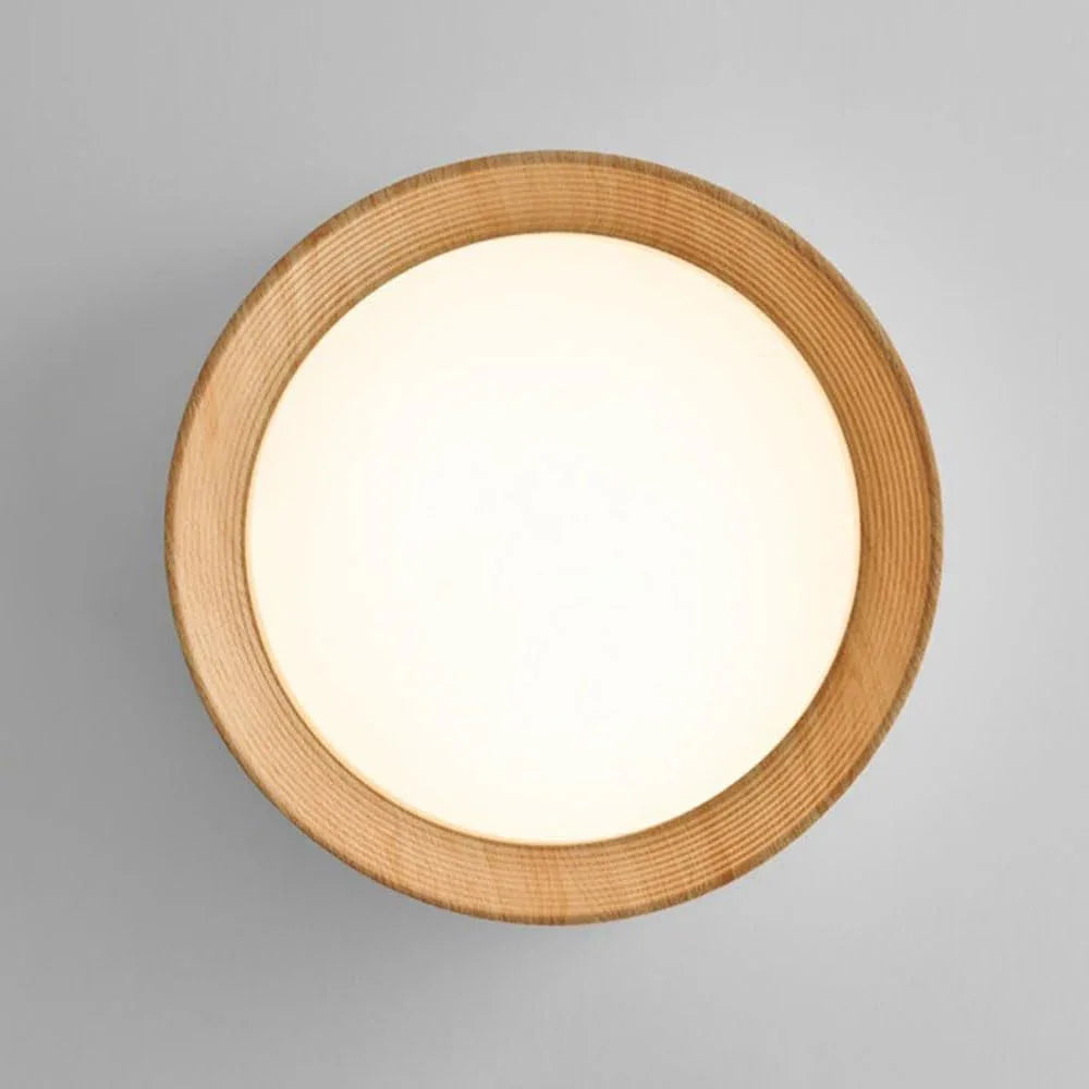 Audara-Modern Eye Care Ceiling Light Log Wind Led Bedroom Study Ceiling Lampled Round Simple Household Room Balcony Ceiling Fixtures Embedded Three Color Variable Light Lighting Fixture (48W)