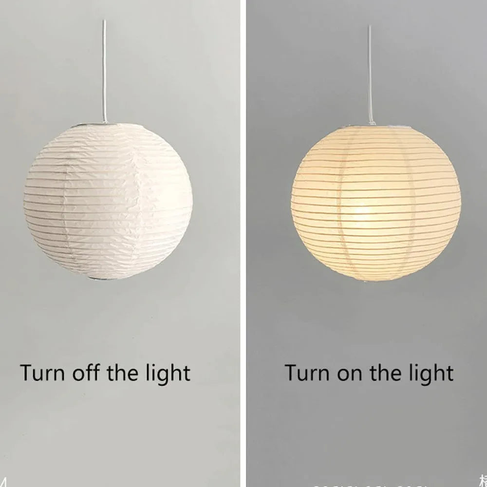 Audara-Sphere White Pendant Light Handmade Cotton Paper Hanging Lamp E26 Lampholder Diameter 11.8in Chandeliers Living Room Bedroom Bedside Mall Flower Shop Coffee Shop Tea House Dining Room Lighting