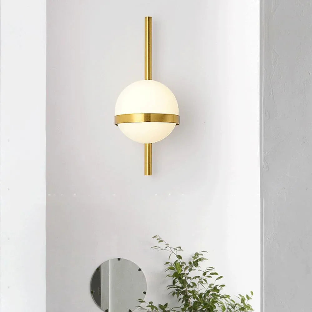 Audara-Scandinavian Simple Glass Wall Lamp Postmodern Living Room Bedroom Bedside Wall Lights Fashion Moon Creative Sconces Corridor Aisle Coffee Shop LED Mounted Lighting Fixture