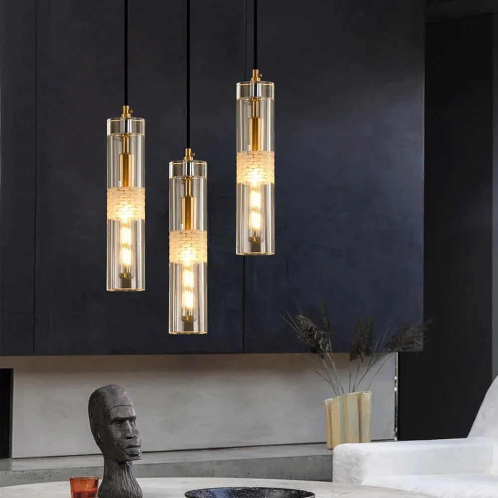 Audara-Crystal Pendant Light, Small-Sized Bohemian Style, Minimalist Design, Multi-Style Lighting Fixture Suitable for Living Rooms, Cafes, Dining Rooms, Kitchen Islands, and Entryways.