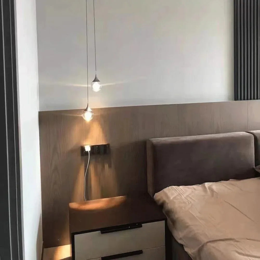 Audara-Crystal Pendant Light, 4-inch, Decorative Bedroom Chandelier with A Modern, Understated Luxury Style. Suitable for Various Spaces Including Hotels, Kitchen Islands, Entryways, and Cafes