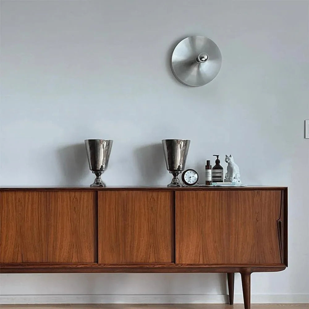 Audara-Antique Postmodern Living Room LED Wall Lamp Scandinavian Background Wall Bedside Wall Lights Aisle Corridor UFO Sconces Bedroom Creative Spherical Mounted Lighting Fixture