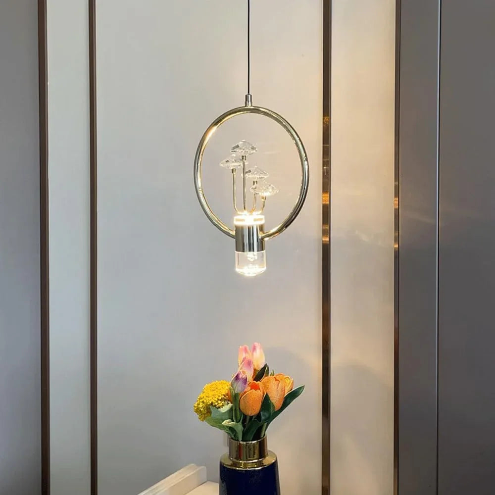 Audara-Crystal Pendant Light, 10-inch, Modern and Luxurious Style, Suitable for Various Lighting Applications Including Hotels, Restaurants, Kitchen Islands, and Bedrooms