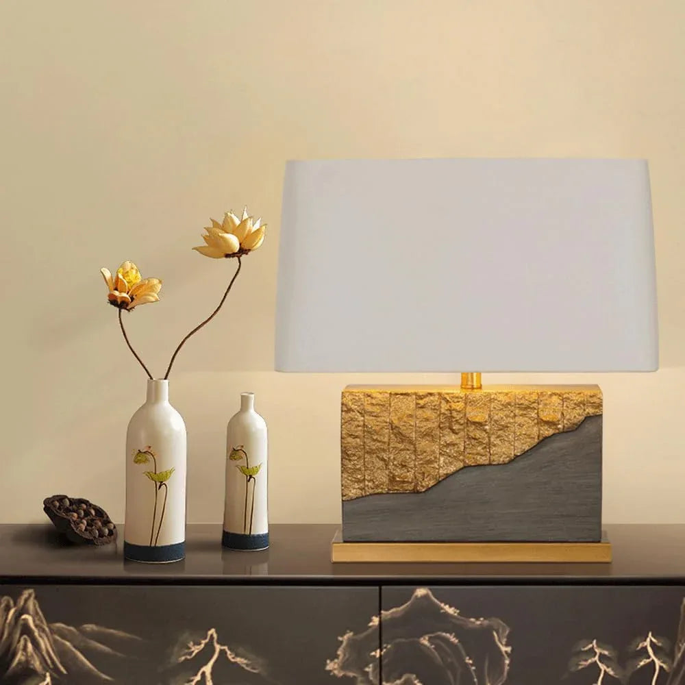 Audara-High-end Hotel Study Office Desk Light Light Luxury Creative Cement Fabric Desk Lamp Living Room Bedroom Model Room Table Lamp Club Restaurant Coffee Shop Decoration Lighting Fixture