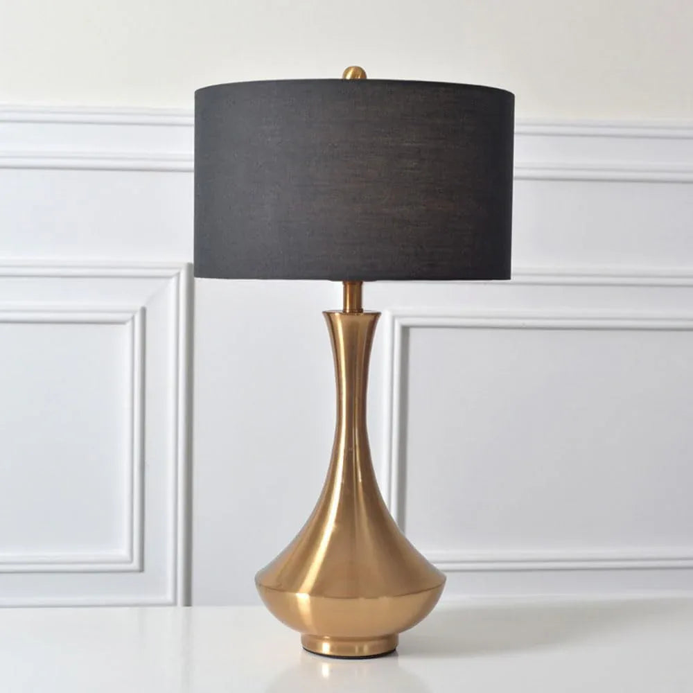 Audara-American Simple Living Room Study Office Desk Light Personalized Creative Fabric Metal Desk Lamp Hotel Cafe Restaurant Table Lamp Model Room Mall Front Desk Decoration Lighting Fixture