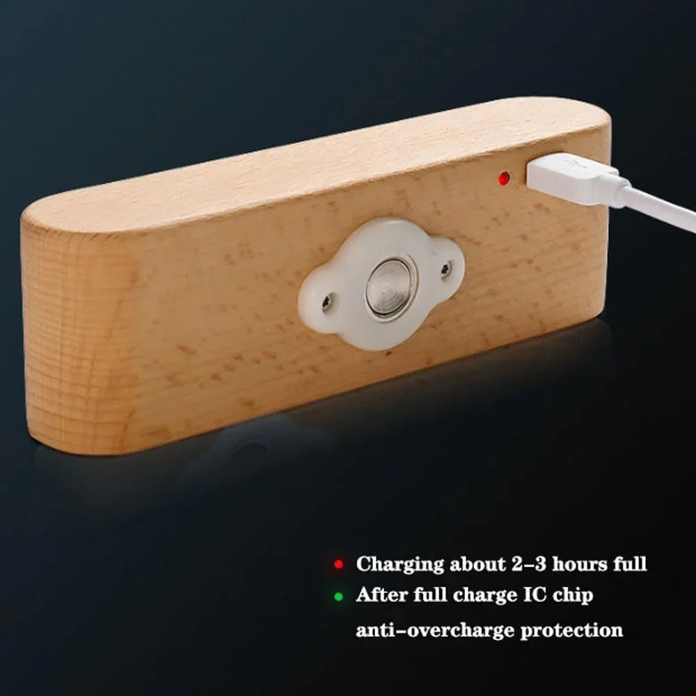 Audara-Minimalist Magnetic Adjustable Angle Solid Wood Desk Light Creative Rechargeable Handheld Small Wall Lamp Desk Lamp Dorm Room Dorm Room Bedroom Bed Small Table Lamp Restaurant Lighting Fixture