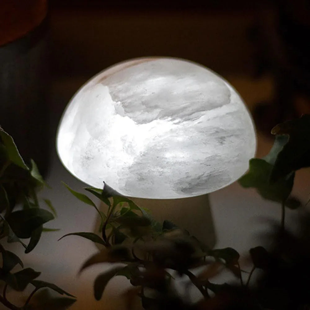Audara-Creative Warm Bedroom Bedside Children's Room Desk Light Cute Ambiance Rechargeable Touch Switch Mushroom Stone Desk Lamp Dormitory Dining Room Decoration Table Lamp Villa Lighting Fixture