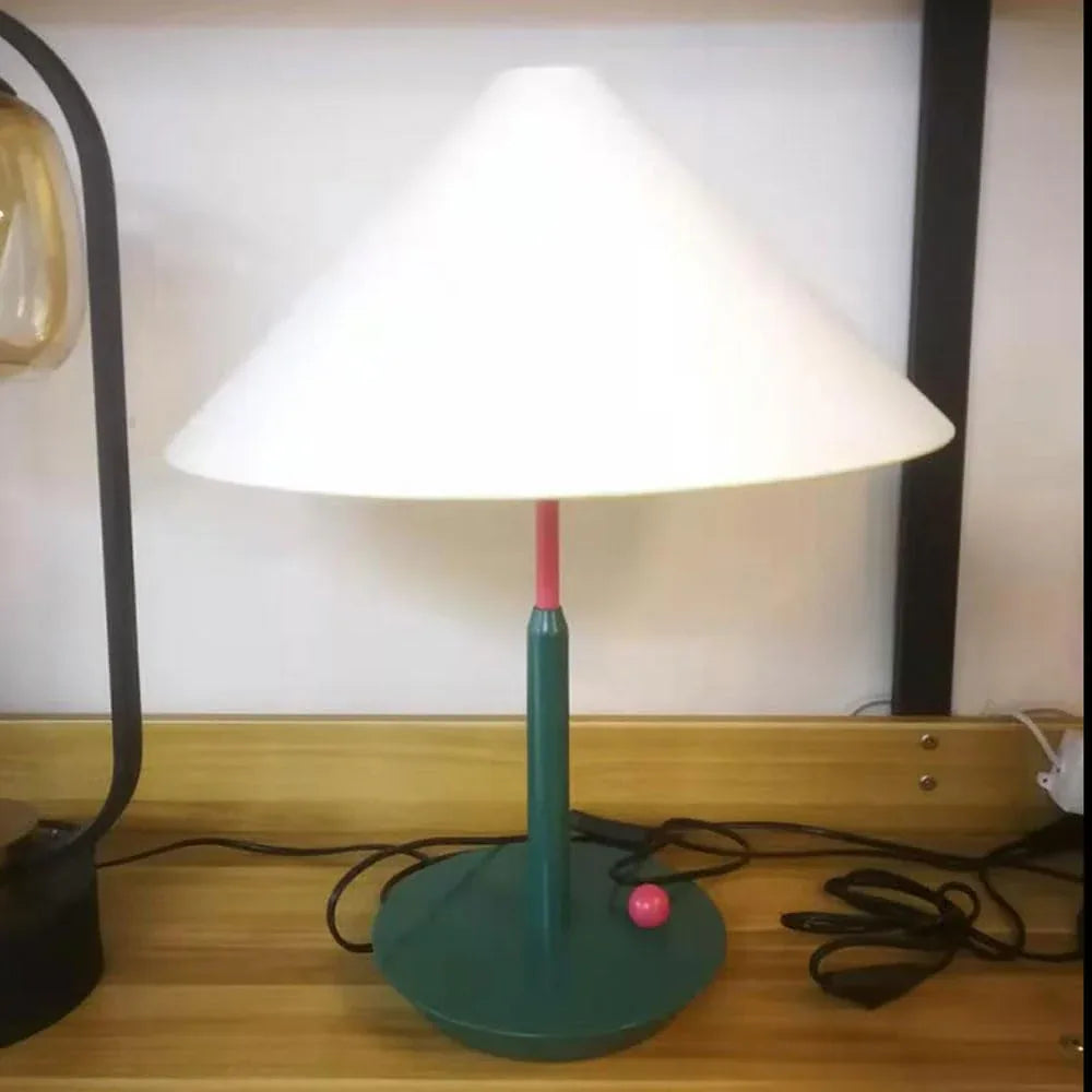 Audara-Scandinavian Simple Study Room Bedroom Children's Room Desk Light Modern Warm White Cone Hardware Desk Lamp Library Cafe Restaurant Lighting Fixture Hotel Showroom Table Lamp