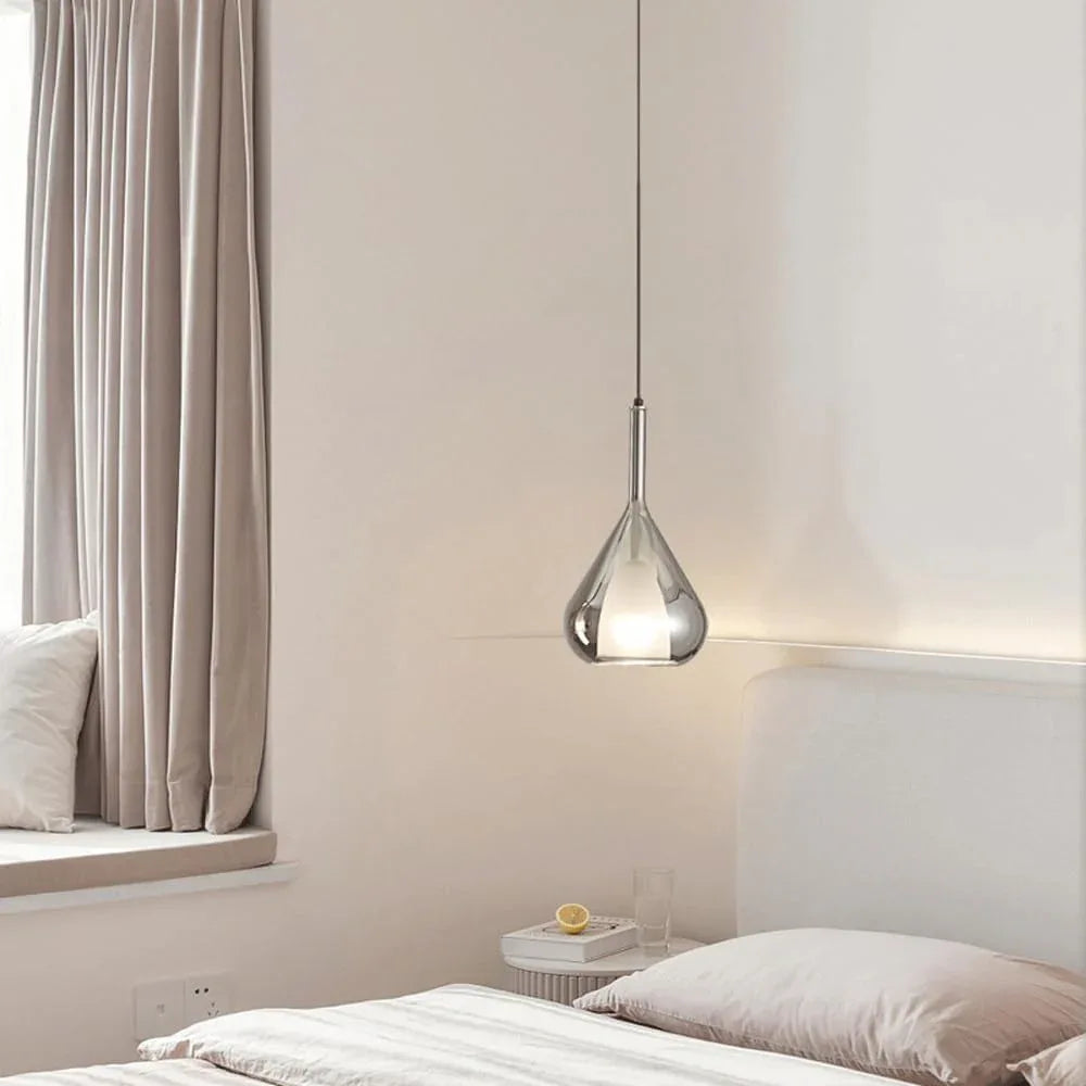 Audara-8-inch Crystal Pendant Light Suitable for Various Spaces Including Bedside, Bedroom, Hotel, Entryway, and Kitchen Island. Easily Blends Into Minimalist, Bohemian, and European Styles.