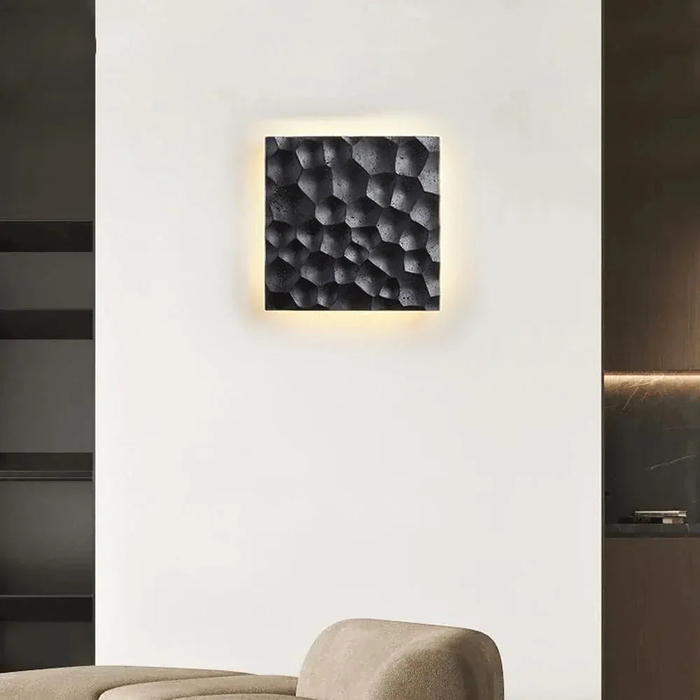 Audara-Italian Minimalist Wall Lamp Postmodern Black Hole Stone Creative Wall Lights Designer Living Room Back Wall Sconces Jane Bedroom Bedside Decorative Mounted Lighting Fixture